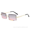 small square rectangle rimless sun glasses shades sunglasses for men women